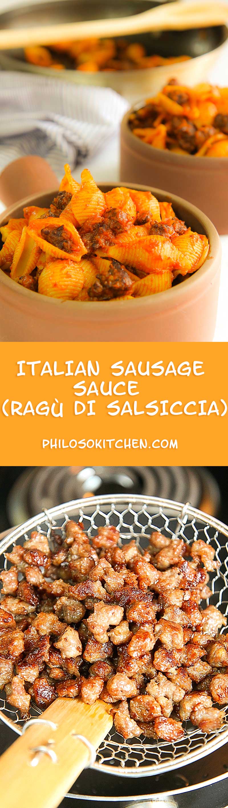 ITALIAN SAUSAGE SAUCE WITH TOMATO (RAGÙ DI SALSICCIA)